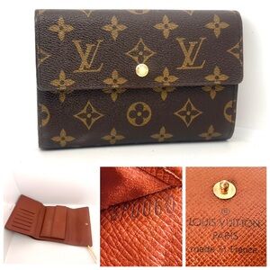 Good condition authentic Louis Vuitton Monogram Porte Etui Wallet SP0060